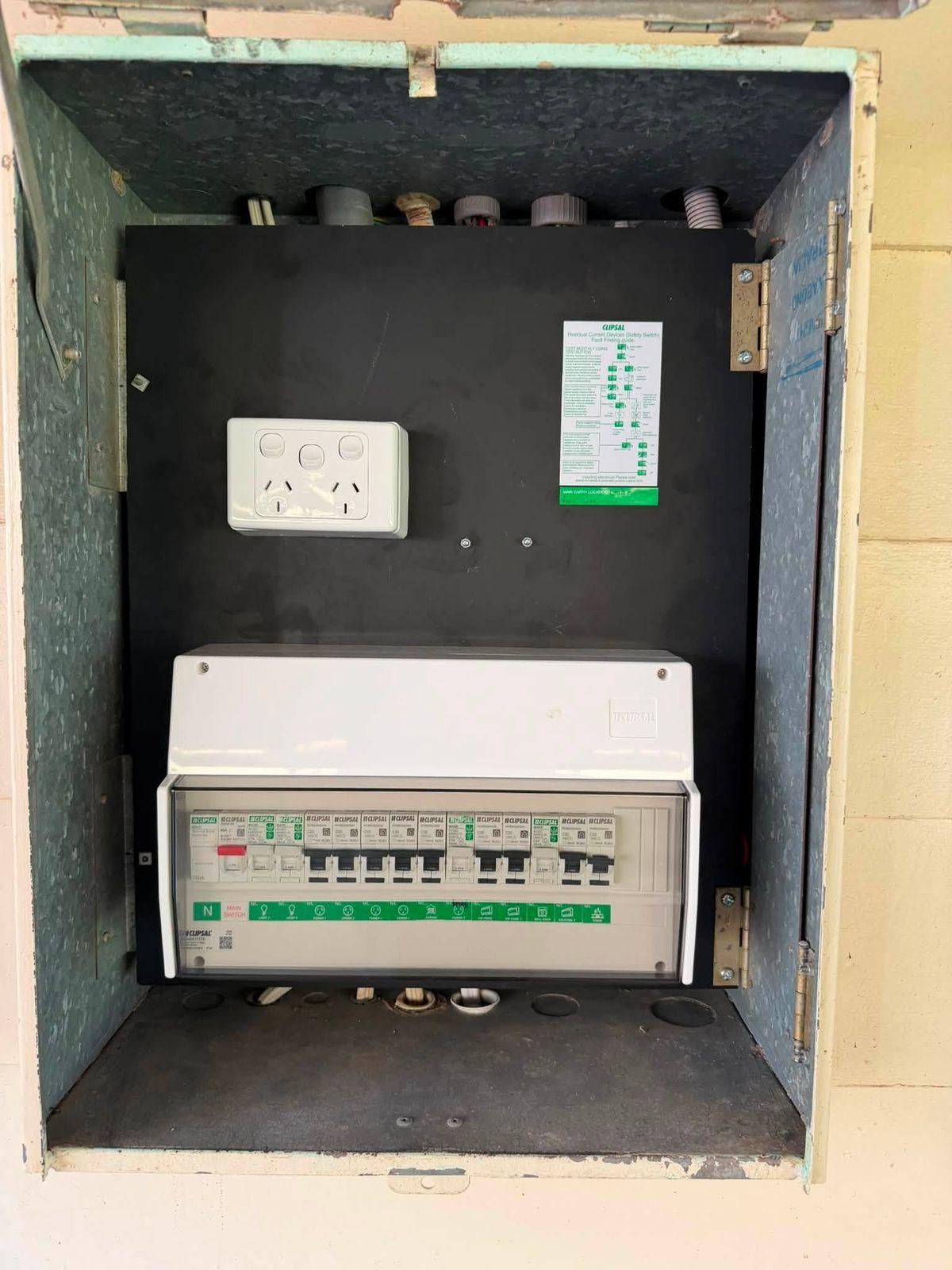 New switchboard fitted into the same enclosure after the upgrade